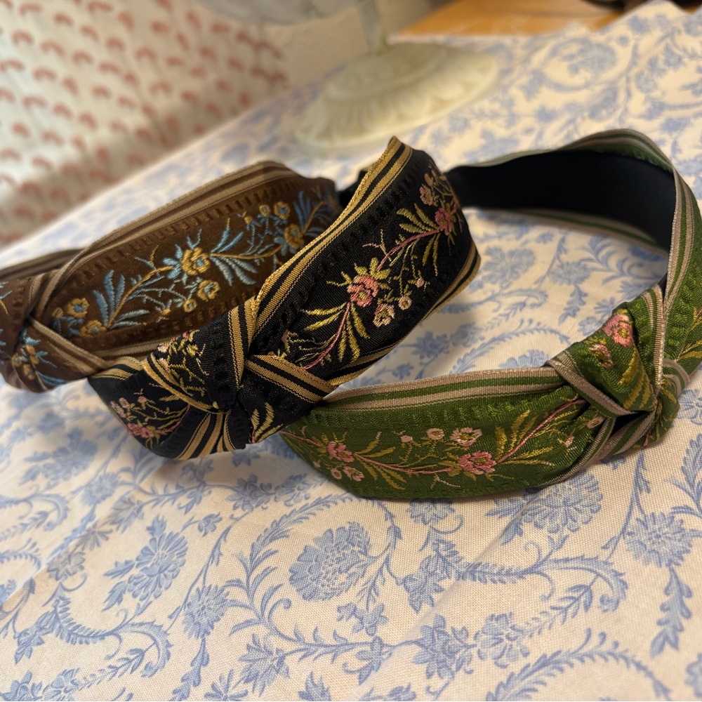 Floral Embroidered Headbands